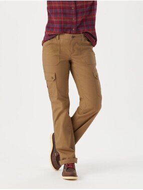 Duluth Trading Fire Hose Cargo Pants Relaxed Leg Brown Workwear Utility